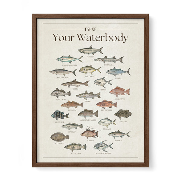 Custom Saltwater Fish Chart