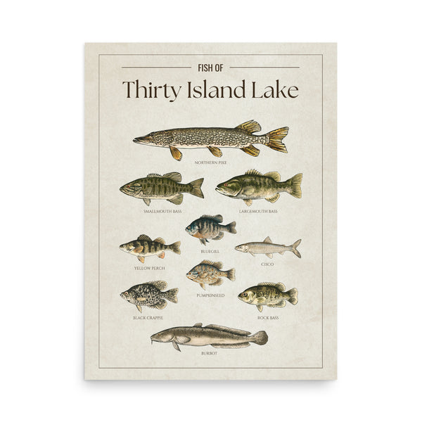Thirty Island Lake Print