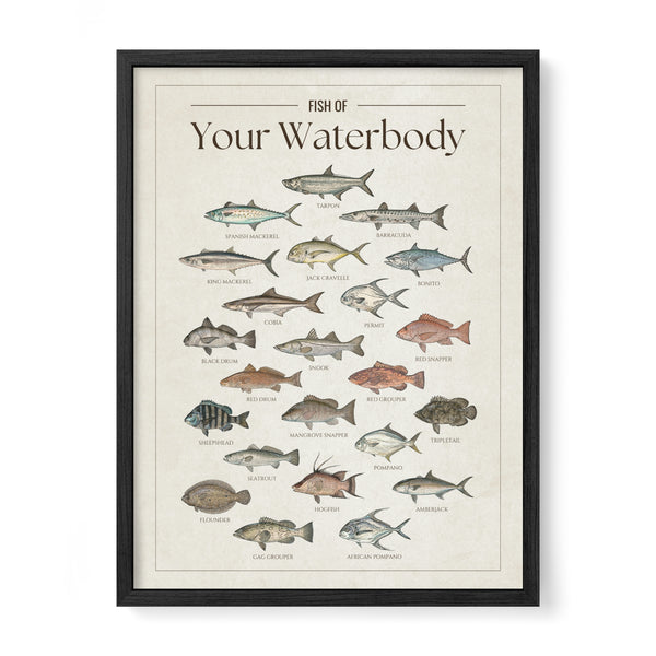 Custom Saltwater Fish Chart